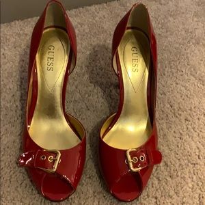 Red Guess Heels